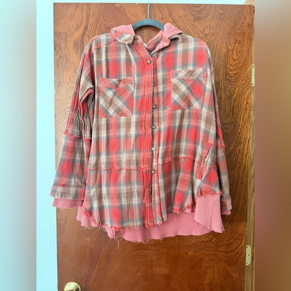 Oli & Hali Tops - Oli & Hali Red and Pink Plaid Button Down Shirt